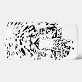 白黒ヒョウのケースメイトiPhoneケース Case-Mate iPhoneケース (裏面 (横))
