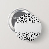 白黒ヒョウのプリントパターン 缶バッジ (正面&裏面)