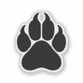 白黒ヒョウの前足のシール シール (正面)