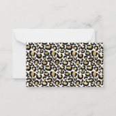 白黒ヒョウの斑点と野生のグラムファッショナブル ノートカード (正面)