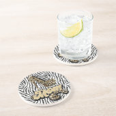 白黒ヒョウ印刷コースター コースター (側面)