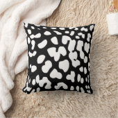 白黒ヒョウ印刷装飾用クッション クッション (ブランケット)