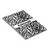 白黒ヒョウ印刷 ノートブック (右側)