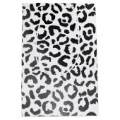 白黒ヒョウ印刷 ミディアムペーパーバッグ (正面)