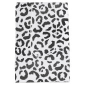 白黒ヒョウ印刷 ミディアムペーパーバッグ (裏面)