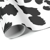 白黒ヒョウ印刷 ラッピングペーパー (ロールコーナー)