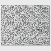 白黒ヒョウ印刷 ラッピングペーパー (フラット)