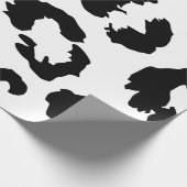 白黒ヒョウ印刷 ラッピングペーパー (角)