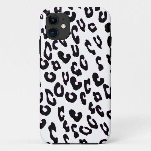白黒ヒョウ印刷 Case-Mate iPhoneケース (裏面)