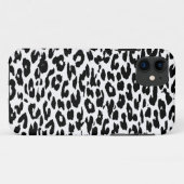 白黒ヒョウ印刷 Case-Mate iPhoneケース (裏面(横))