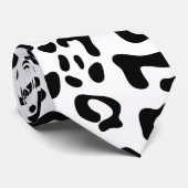 白黒ヒョウ斑点 ネクタイ (ロール)