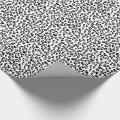 白黒ヒョウ柄のラッピング紙 ラッピングペーパー (角)