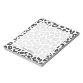 白黒ヒョウ柄の動物の肌のパターン ノートパッド (回転)