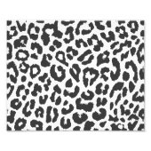 白黒ヒョウ柄の動物の肌のパターン フォトプリント            (正面)