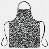 白黒ヒョウ柄シルバーグリッター エプロン (正面)
