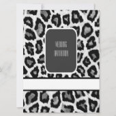 白黒ヒョウ柄結婚の 招待状 (裏面)