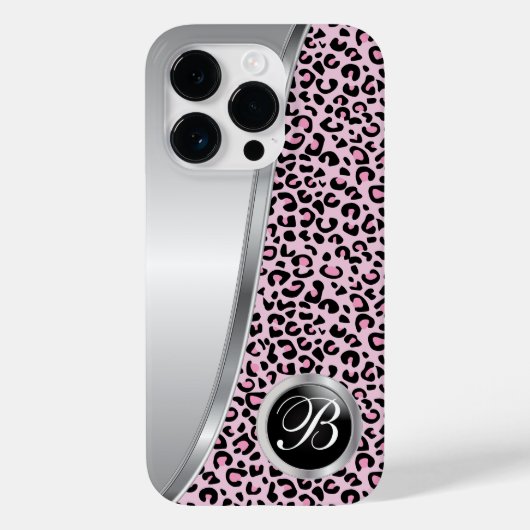 白黒ヒョウ柄 | モノグラム Case-Mate iPhoneケース (裏面)