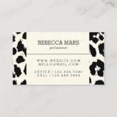 白黒ヒョウ柄 名刺 (裏面)