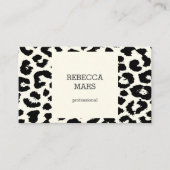 白黒ヒョウ柄 名刺 (正面)