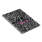 白黒ヒョウ柄（弓つき） ノートブック (右側)