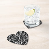 白黒ヒョウ柄(弓誕生日) ペーパーコースター (インサイチュ)