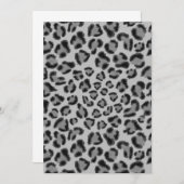 白黒ヒョウ柄、生意気な柄 案内状 (正面/裏面)