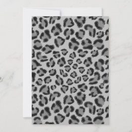 白黒ヒョウ柄、生意気な柄 案内状
