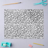 白黒ヒョウ柄             薄葉紙 (クラフト)