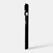 白黒ヒョウ顔 iPhone 15ケース (左側面)