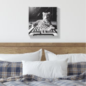 白黒ヒョウ キャンバスプリント (インサイチュ (寝室))