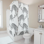 白黒ヒョウ シャワーカーテン (インサイチュ)