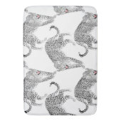 白黒ヒョウ バスマット (正面縦)