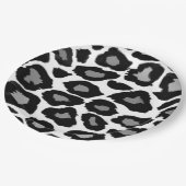 白黒ヒョウ ペーパープレート (アングル)