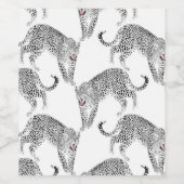 白黒ヒョウ ワインラベル (シングルラベル)