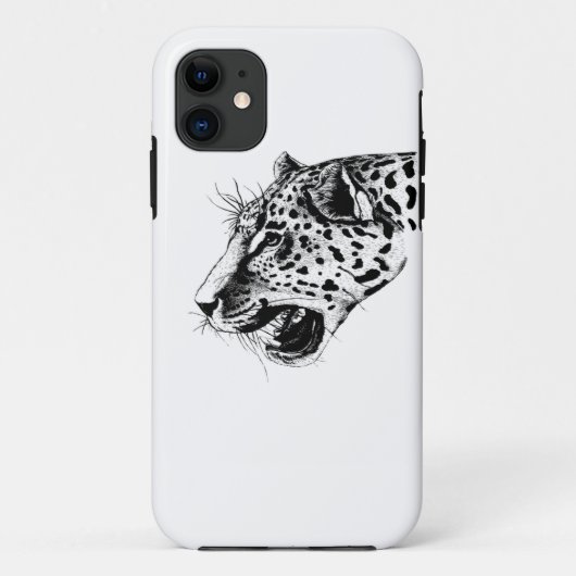 白黒ヒョウ Case-Mate iPhoneケース (裏面)