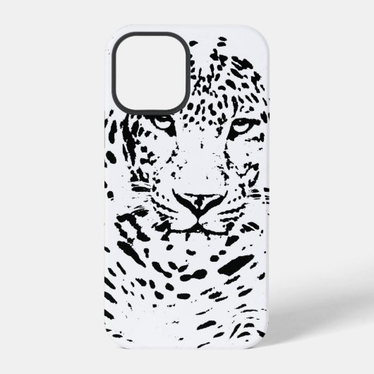 白黒ヒョウ iPhoneケース (裏面)