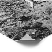 白黒ビキニ入れビーチ女の子写真 ポスター (角)