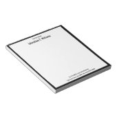 白黒ビジネスという名前の机から ノートパッド (アングル)