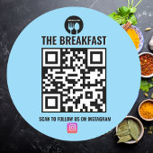 白黒ビジネスインモダンスタグラムQrコード ラウンドシール