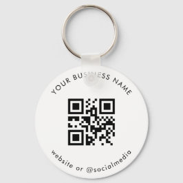 白黒ビジネスカスタムQrコードスキャンの追加 キーホルダー