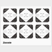 白黒ビジネスサンキューステッカー スクエアシール (シート)