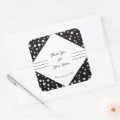 白黒ビジネスサンキューステッカー スクエアシール (封筒)