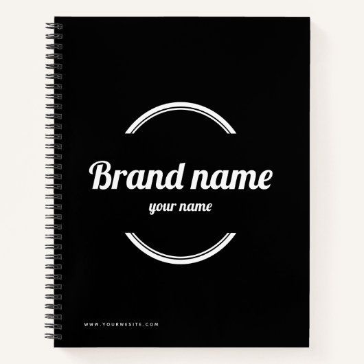 白黒ビジネスデザイン ノートブック (正面)