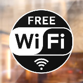 白黒ビジネスフリーWifi ウィンドウサイン (シート2)