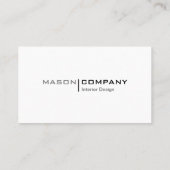 白黒ビジネスミニマルカード 名刺 (裏面)