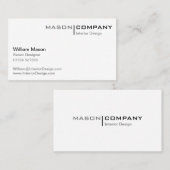 白黒ビジネスミニマルカード 名刺 (正面/裏面)