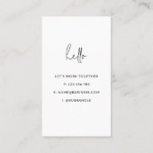 白黒ビジネスモダンカード 名刺 (裏面)