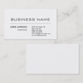 白黒ビジネスモダンカー魅力的ド 名刺 (正面/裏面)