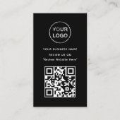 白黒ビジネスレビューカード エンクロージャーカード (正面)