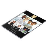 白黒ビジネスロゴのフォトコラッグ ノートブック (左側)